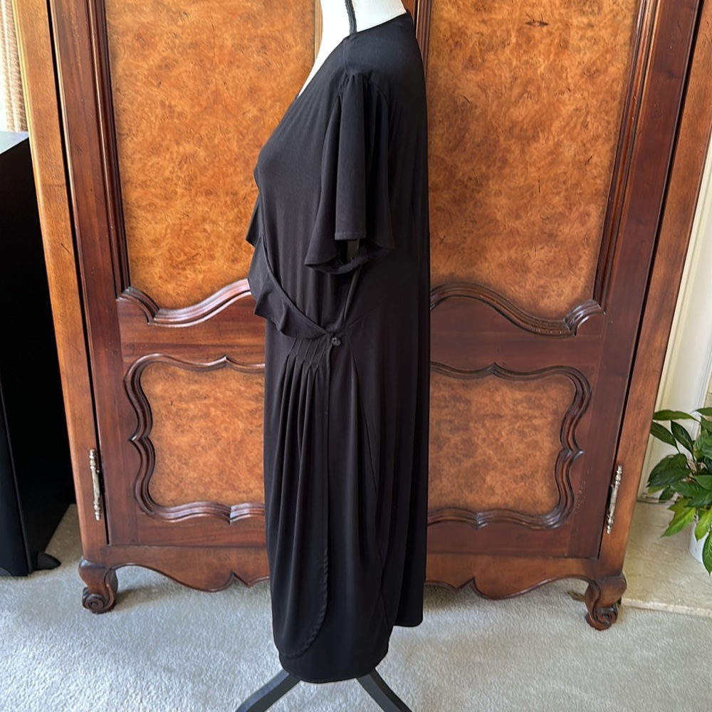 Avenue Studio Black Faux Wrap Dress (Size 22/24) - Picture 5 of 15